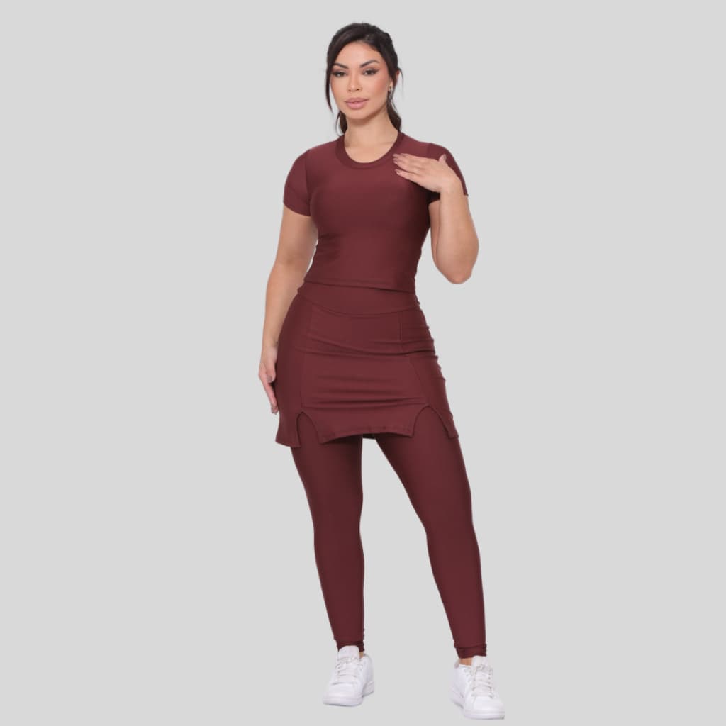 Conjunto Fitness Moda Evangélica Moderno Academia Funcional