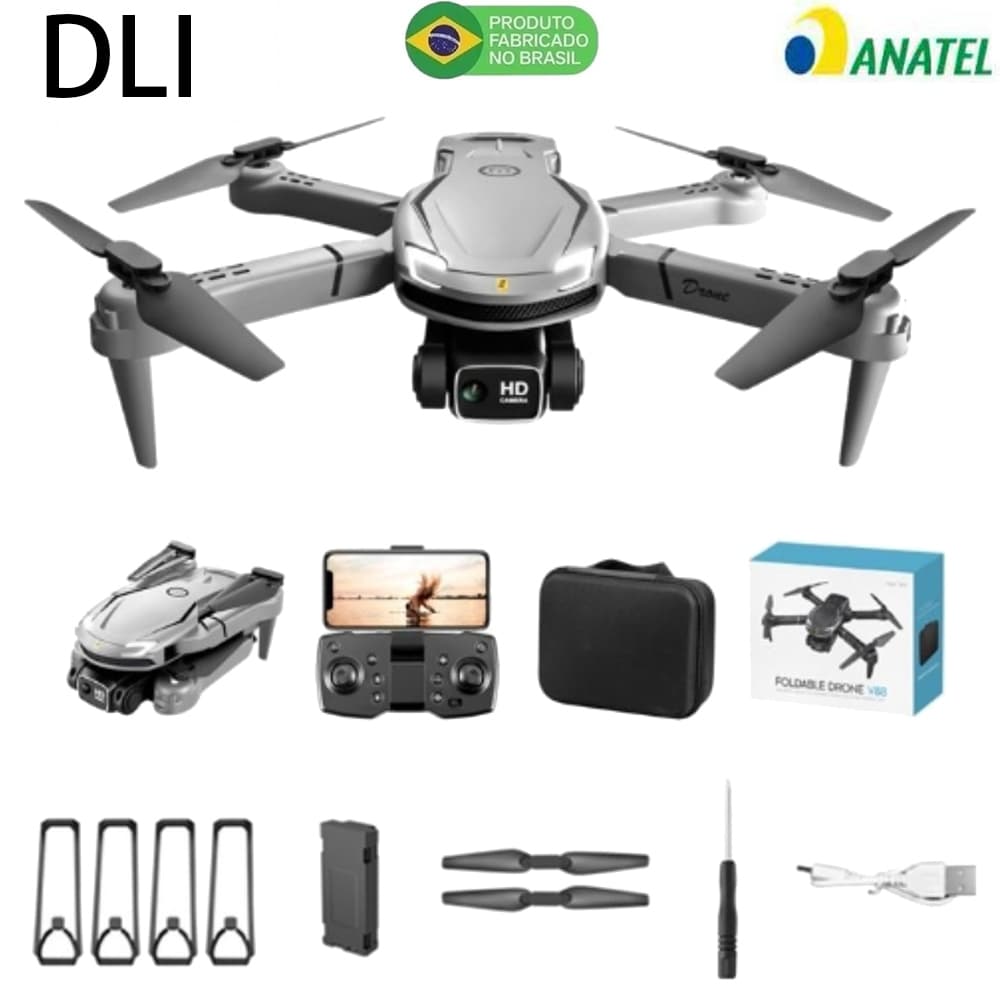 Drone Alta Definição Câmera Dupla Fotografia Fluxo Dobrável RC Quadcopter