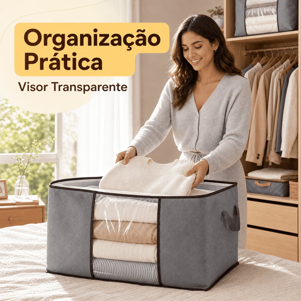 Saco Organizador para Cobertores e Roupas – Anti-Poeira