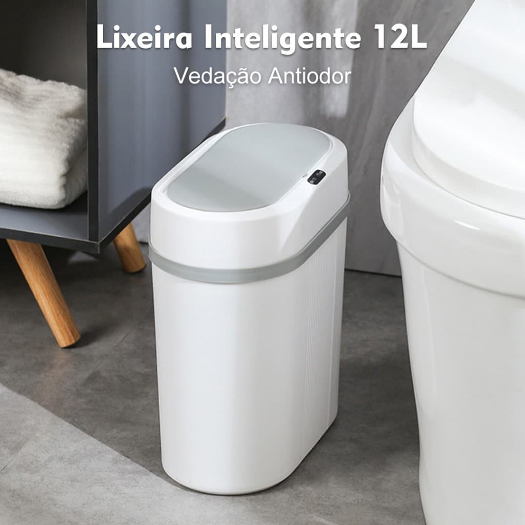 Lixeira Automática 12L com Sensor de Aproximação
