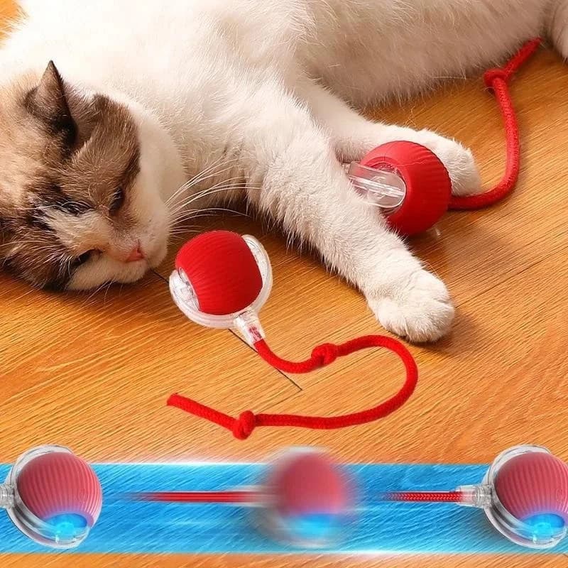 Brinquedo Interativo Recarregável para Gatos – Bola e Rabo Automáticos