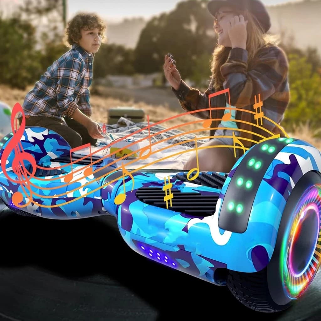 Hoverboard Overboard Infantil Skate Elétrico 6.5" Led Bluetooth caixa de som Bateria De Grande Capacidade - Miniatura