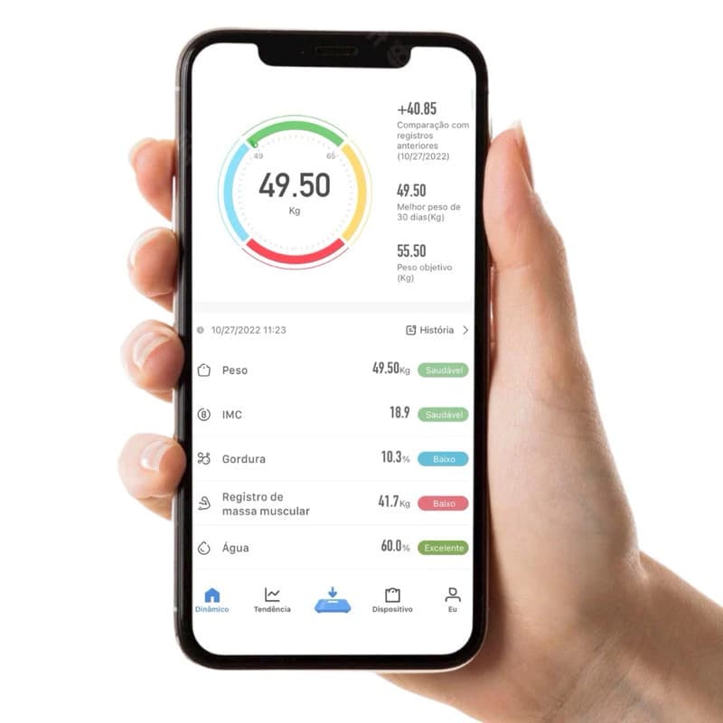 Balança Inteligente com Bioimpedância, App Integrado e Capacidade de até 180kg - Miniatura