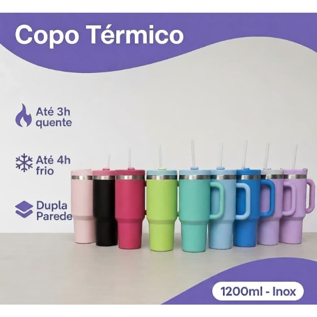 Copo Garrafa Térmica 1200ml Resistente